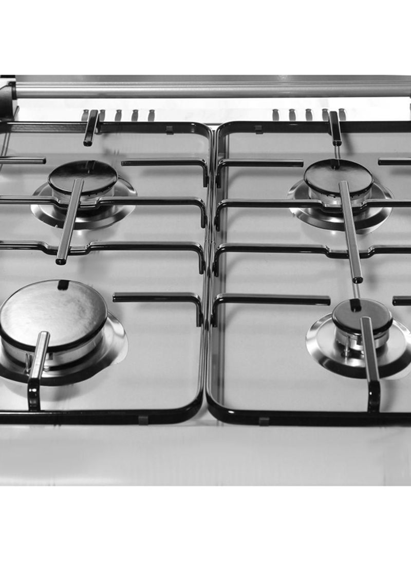 Electric Oven With 4 Burner Gas Cooker 6470FFD Silver